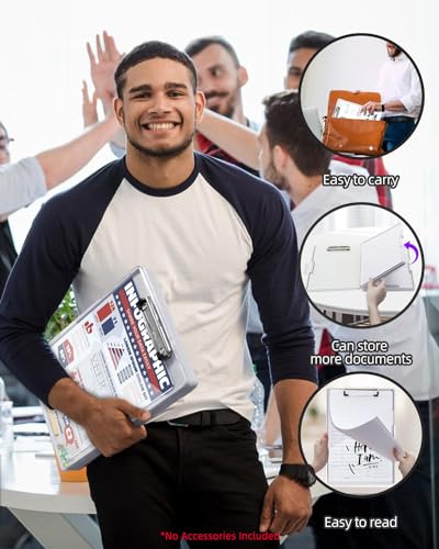 Clipboard with Storage, Nurse Dry Erase Clip Board, 8.5x11, Lvory - color: Lvory