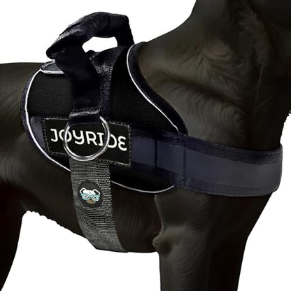 Joyride Dog Harness 2.0 | No-Pull | Black 2.0 | XL | Reflective no-choke quick-fit vest with 3 leash clips and escape-resistant design for easier walks and training - color: Black 2.0, size: XL