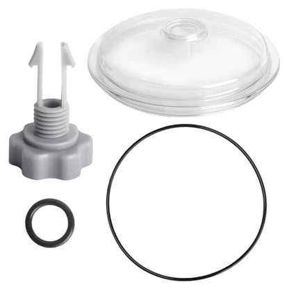 Replacement SF80110-1 Leaf Trap Cover w/Valve & O-Ring Compatible with Intex 12" Sand Filter Pump 2100 GPH – Fits SF80110-1/-2, 11823, SF15110, ECO15110-2, 26361CA/EH/W, 26337EH, 28645EG, 28948EH