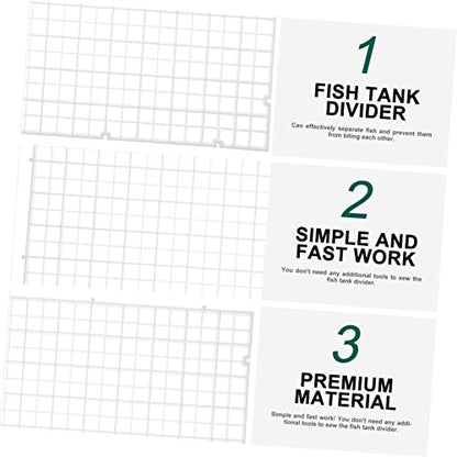 Kisangel 6pcs Fish Tank Divider Aquarium Board Fish Divider for Breeding Easy to Install Versatile Separator - size: 30X30cm