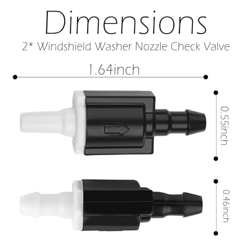 2PCS Windshield Washer Check Valve,Windshield Washer Nozzle Check Valve Compatible with Toyota,Windshields Sprayer Nozzle Checks Valves Replace OEM#85321-26020/85381-AE020