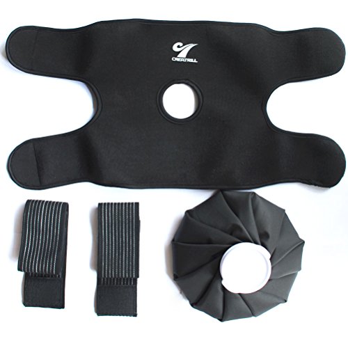 Reusable Hot Cold Therapy Ice Bag Pack (9") Neoprene Core Wrap with Elastic Strap, Portable Moist Heating Brace First aid Ice Compression Sleeves Pain Relief Pad