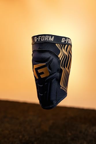 G-Form V2 Shin Guards NOCSAE, Adult - color: Navy/Gold, size: Small
