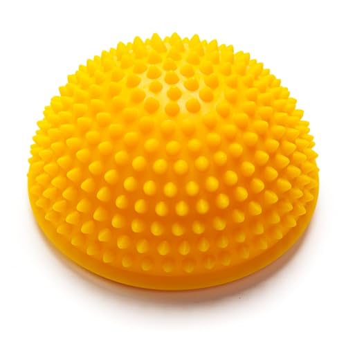 Black Mountain Products Balancing Exercise Stability Pods - Extra Firm for Strength Conditioning Training and Balance Coaching - color: Yellow