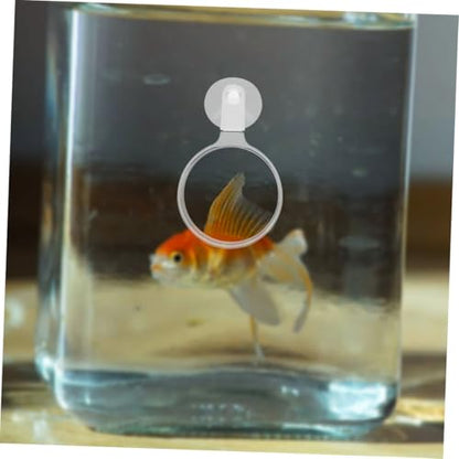 NOLITOY 4pcs Acrylic Glass with Cup for Fish Tank Betta Fish Plants and Spiders Viewing Tool Easy Installation and Sturdy Design