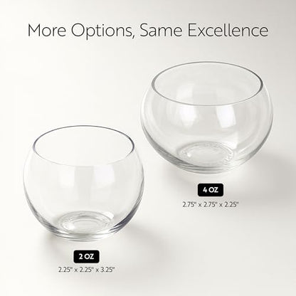 Restaurantware 4 Ounce Round Plastic Bowls 5 Disposable Sphere Cups - Reprocessable Does Not Shatter Easily Clear Plastic Appetizer Bowls Versatile For Weddings Parties Or Birthdays - size: 4 oz