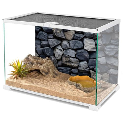 AWERT 36x24 inchesReptile Habitat Background Underwater Stone Aquarium Background Black Stone Decorative Background Rock Wall Nature Landscape Fish Tank Background Decor