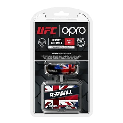 OPRO Official UFC Fighter Collection Tom Aspinall Instant Custom-Fit Mouthguard – Self-Fit Gum Shield for MMA, Boxing & Combat Sports - color: Tom Aspinall