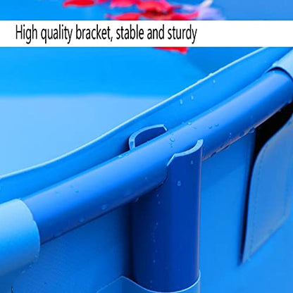 Fish Tank Aquarium Pool Pond with Metal Bracket Large Fold Fish Tank for Breeding Koi Agricultural, Round Pool Above Ground(1X1M/785L) - size: 1X1M/785L