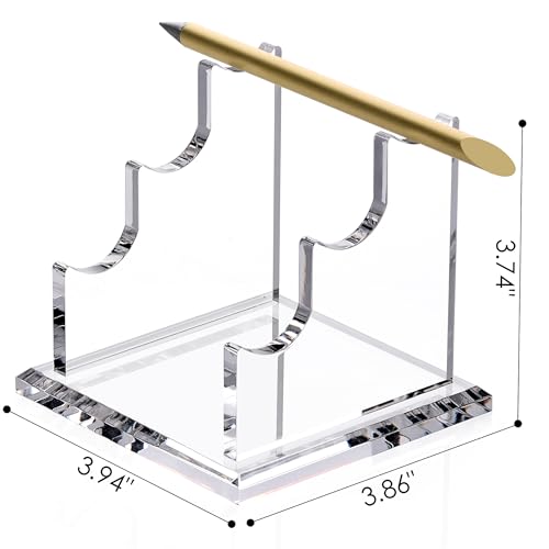 3 Tier Acrylic Pen Holder Display Stand, Fountain Pen Pencil Makeup Brush Rack, Ballpoint Pen Showholder, Paintbrush Drying Rack Organizer Desk for Home School Office or Store Use - style: 3 Tier