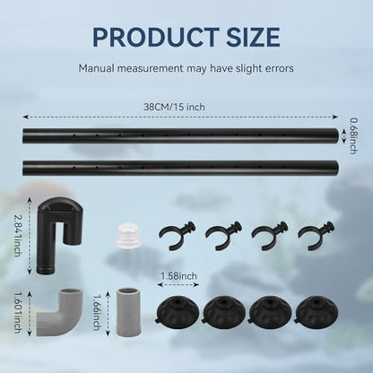 Aquarium Spray Bar Replacement for Fluval Spray Bar kit Compatible with Fluval 06, 07 Canister Filters, Aquarium Filter Water Aeration Accessory (Model: AHGA234)