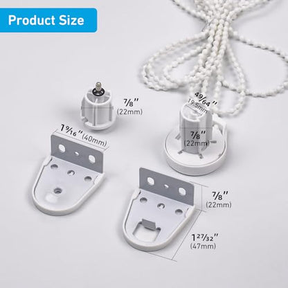 HUIYEETEX 25mm Metal Bracket Upgrade Roller Blind Fittings Spare Kit, Window Shade Repiar Kit Complete with Metal Brackets & End Plug, Shade Weight Max Load 6.6 LBS (3 KGS) - style: 25mm Metal Bracket