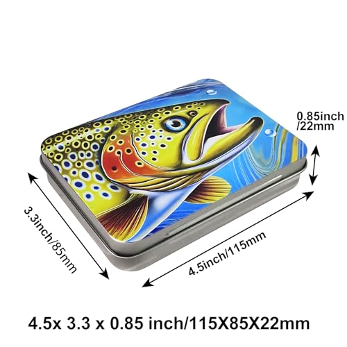 Aventik Fishing Tackle Tin Box Fish Tools Gift 3 Pack or 6 Pack Metal Storage Case for Fishing Hooks Lures Wet & Dry Flies Storage Tackle Organizer for Anglers and Outdoor Travel（3pc) - style: 3pc