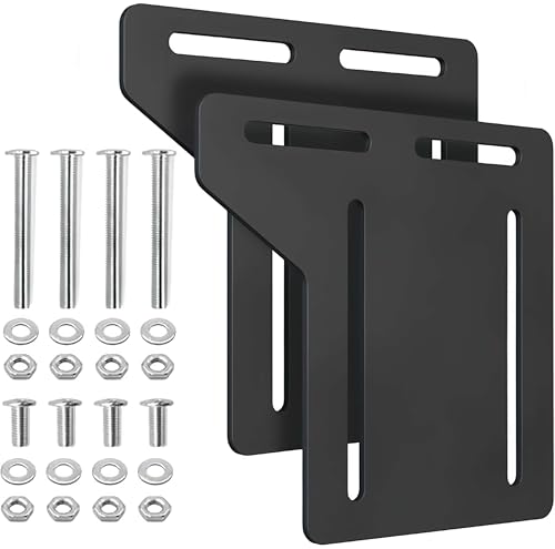 2 Pack Headboard Brackets for Bed Frame, Heavy Duty with Hardware | Fits Most Standard Bed Frames, 2 Pack Heavy Duty Steel Brackets Full Mounting Hardware Included, Easy Headboard Modification