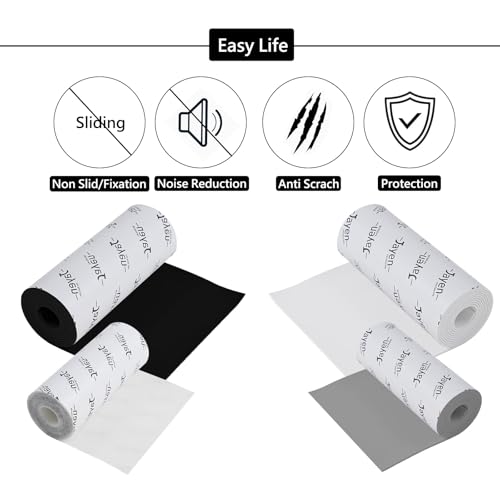 Non Slip Self Adhesive Silicone Cuttable Furniture Pads - 5x40 inch Versatile Non-Slip Silicone Pads for Variety of Objects, Appliances and Furniture - color: 5x40 Black