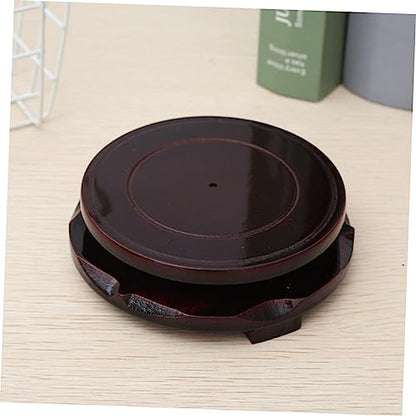 Round Rotating Display Stand for Mini Plants and Decor Sturdy Base for Indoor Gardens Tabletop Showcase and Home Decoration Rustic Table Stand for Display