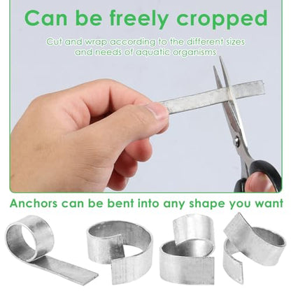 50 Pcs Aquarium Plant Weights Plant Weights for Fish Tank, Aquarium Plant Anchors, Aquarium Plant Weights for Live Plants, Stops Plants from Floating in The Aquarium.