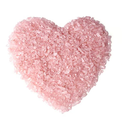 LAIDANLA Rose Quartz Crushed Stone Crystal Chips Bulk Natural Gemstones Healing Reiki Crystals Mini Quartz Vase Filler Aquarium Gravel 100g - color: Pink-rose Quartz, size: 0.22 Pound-（0.2"-0.28"）