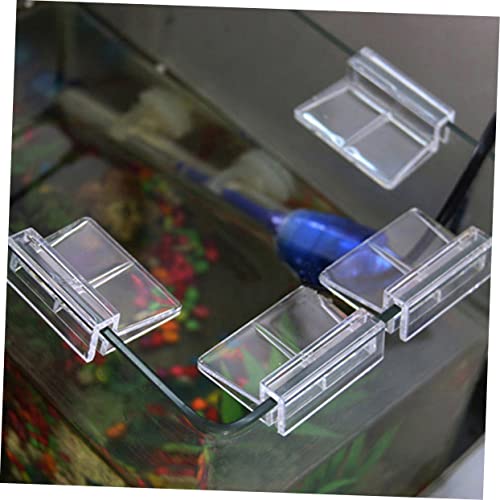 TOYANDONA 10pcs Acrylic Support Bracket for Fish Tank Cover Adjustable Holder for 7-8mm Glass Practical Aquarium Rack Accessory