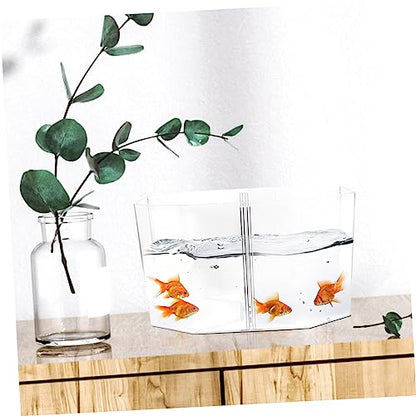 Toyvian Fish Breeding Tank Divider Isolation Box for Betta Shrimp Small -Transparency Safe Design Dual Compartment Aquarium Decor