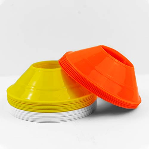 Soccer Innovations Mini Pocket Cones (Set of 24) Agility Training Soccer Cones with Strap for Any Drill Training, Football, Kids, Sports, Field Disc Cones Markers