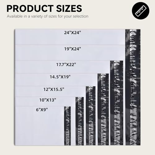 12"x15.5" Poly Mailers，White Shipping and Envelope Bags Pack of 500