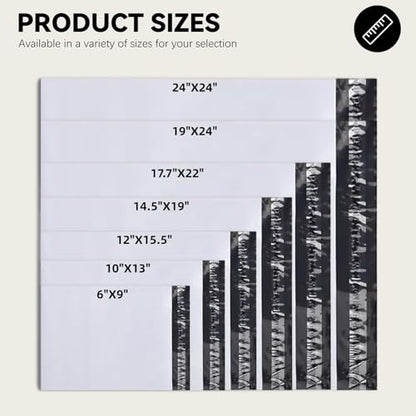 10"x13" Poly Mailers，White Shipping and Envelope Bags Pack of 200 - size: 10"x13"