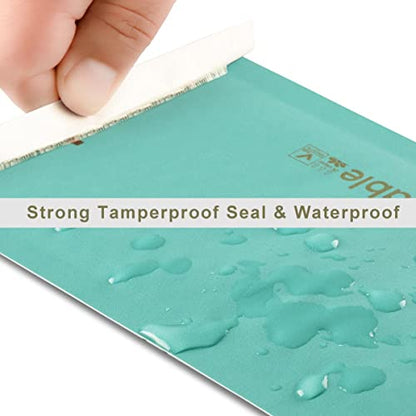 6x10 100% Biodegradable Bubble Mailers,25 Count Teal #0 Compostable Padded Packaging Wrap Envelopes Pouches Eco Friendly Self Seal Bags - color: Teal