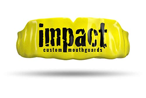Impact Custom Professional All Sports Mouthguard -(Branded Series) Impact Black Logo Yellow - color: Blk Logo Yellow