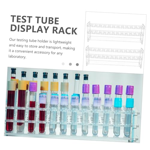 PRETYZOOM 2Pcs Testing Tube Rack Reusable Test Tube Holders for Lab Use Sampling Tube Organizer for Research Clinical and Educational Settings