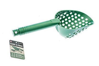 SE 14-Inch Green Sand Scoop with Brass Probe for Gold Panning and Metal Detecting - 2-in-1 Design with 4-1/8 Inch Probe - GP3-SS23GG