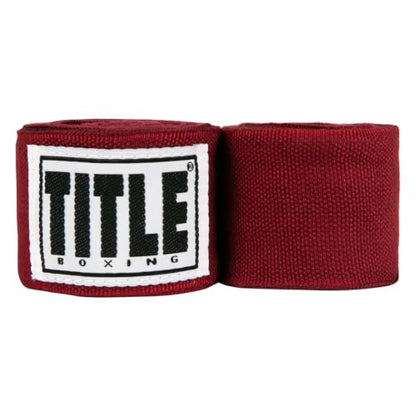 Title Boxing Elastic Mexican Hand Wrap, Maroon, 180"