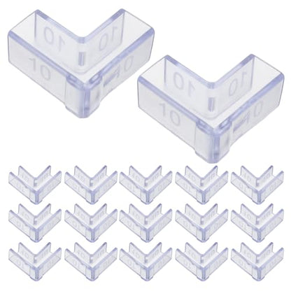 25pcs Aquarium Corner Guards for 10mm Glass Tank Plastic Edge Protectors with 90 Degree L-Shaped Design for Safety and Fish Tank Glass Edge Protection