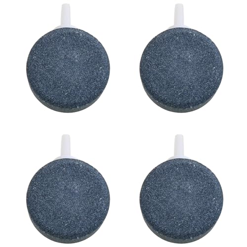 Disc Bubble Stone 1.5 Inch, Oxygen Diffuser Airstone, Suitable for Nano Air Pump, Fish Tank, Bucket, Small Pond and DWC Reservoir, 4-Pack