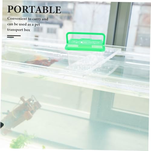 BESTonZON Portable Handheld Aquarium for Betta Fish and Turtles Clear Transport Box for Small Aquatic Pets Sturdy Material Easy Pet Travel and Observation