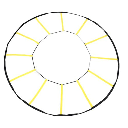 Keenso Circular Speed Ladder, Nylon Agility Trainer for Soccer and Basketball, 12 Rungs Enhance Footwork and Speed Control for Outdoor or Indoor Training
