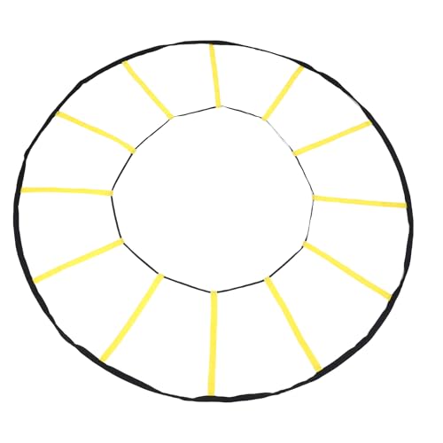 Keenso Circular Speed Ladder, Nylon Agility Trainer for Soccer and Basketball, 12 Rungs Enhance Footwork and Speed Control for Outdoor or Indoor Training
