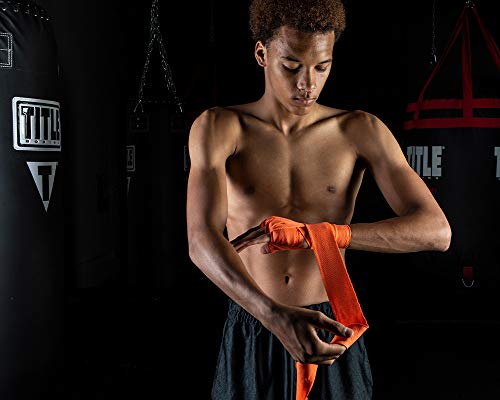Title Boxing Elastic Mexican Hand Wrap, Orange, 180"