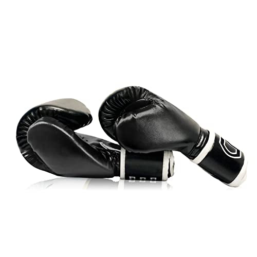 CKE Boxing Gloves for Kids Ages 5-12, Beginner Punch Bag Training Gloves - color: Black-02