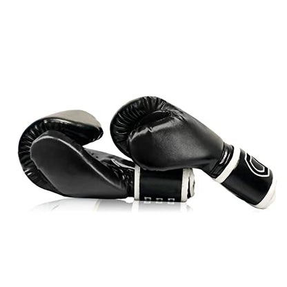 CKE Boxing Gloves for Kids Ages 5-12, Beginner Punch Bag Training Gloves - color: Black-02