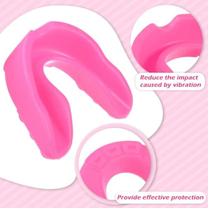 Frienda Adult Mouth Guards for Sports with Case - color: White,pink