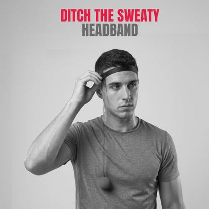Reflex Ball Hat Kit for Boxing – 2 Speed Levels, Click-to-Adjust Metal Lock & Knuckle Guards | Cotton Hat Punch Ball Set for Reaction Time, Speed & Coordination Training | PunchLab App Compatible