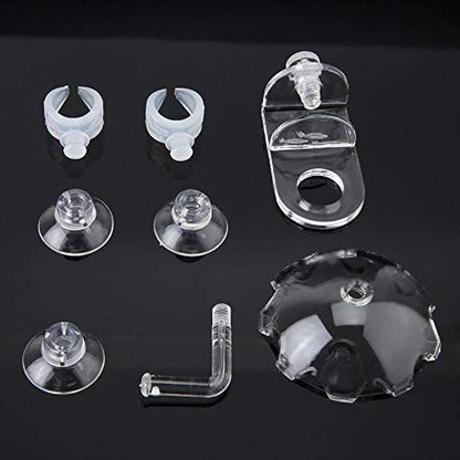 3PCS Shrimp Feeding Tube, Aquarium Glass Shrimp Feeding Tube Food Dish Pipe Holder Acrylic Fish Shrimp Feeder Tube with Holder Clip Feeding Bowl Set Aquarium Accessory(35cm)
