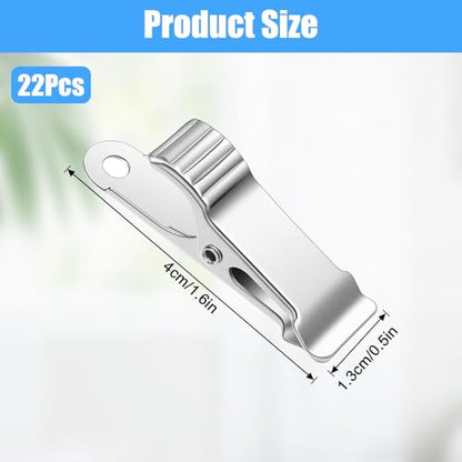 22 Pcs Small Metal Clips, Stainless Steel Alligator Clips for Crafts, Oven Safe Clip for Baking Pan, Mini Clamps Backdrop Clip for Office Paper Hanging Lights