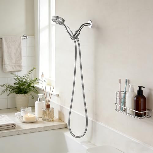 Brushed Nickel Finished Shower Hose, 63 Inch SUS 304 Stainless Steel Extra Long Shower Head Hose Replacement for Pet Bathroom Cleaning - color: Brushed Nickel, size: 63inch