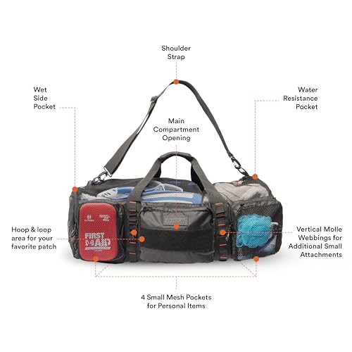 Fitdom 90L 29" Large Mesh Duffle Bag for Scuba, Snorkeling & Water Sports