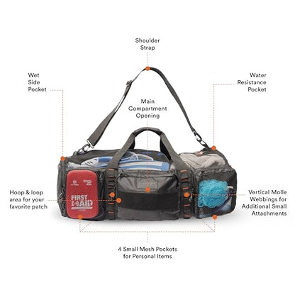 Fitdom 90L 29" Large Mesh Duffle Bag for Scuba, Snorkeling & Water Sports