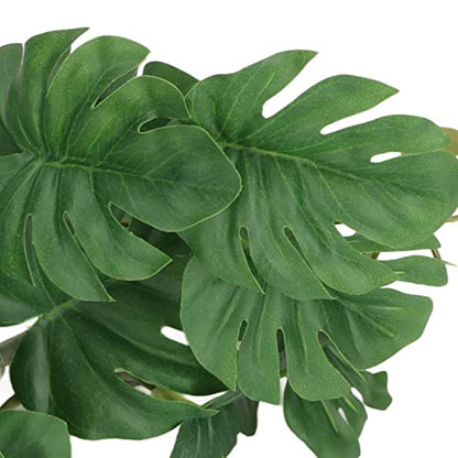 GLOGLOW Reptile Silk Plant Leaves, Jungle Vines Plastic Terrarium Plant Leaves Simulation Aquarium Decoration Tree Branch with Suction Cup for Terrarium Fish