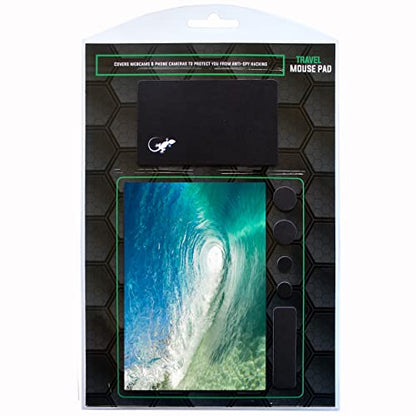 Adhesive Mouse Pad - Peel and Sticks to Any Surface - Travel Mouse Pad, Sticky for Any Surface - Excellent Tracking - Beach Barrel Wave - color: BEACH - BARREL WAVE