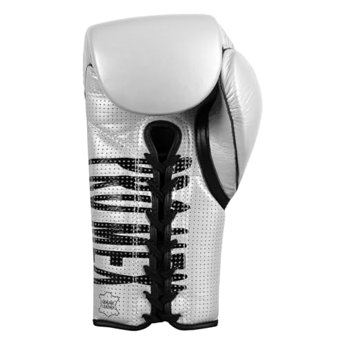 Title Boxing Pro Mex Professional Edge Lace Training/Sparring Boxing Gloves - color: Silver, size: 16 oz